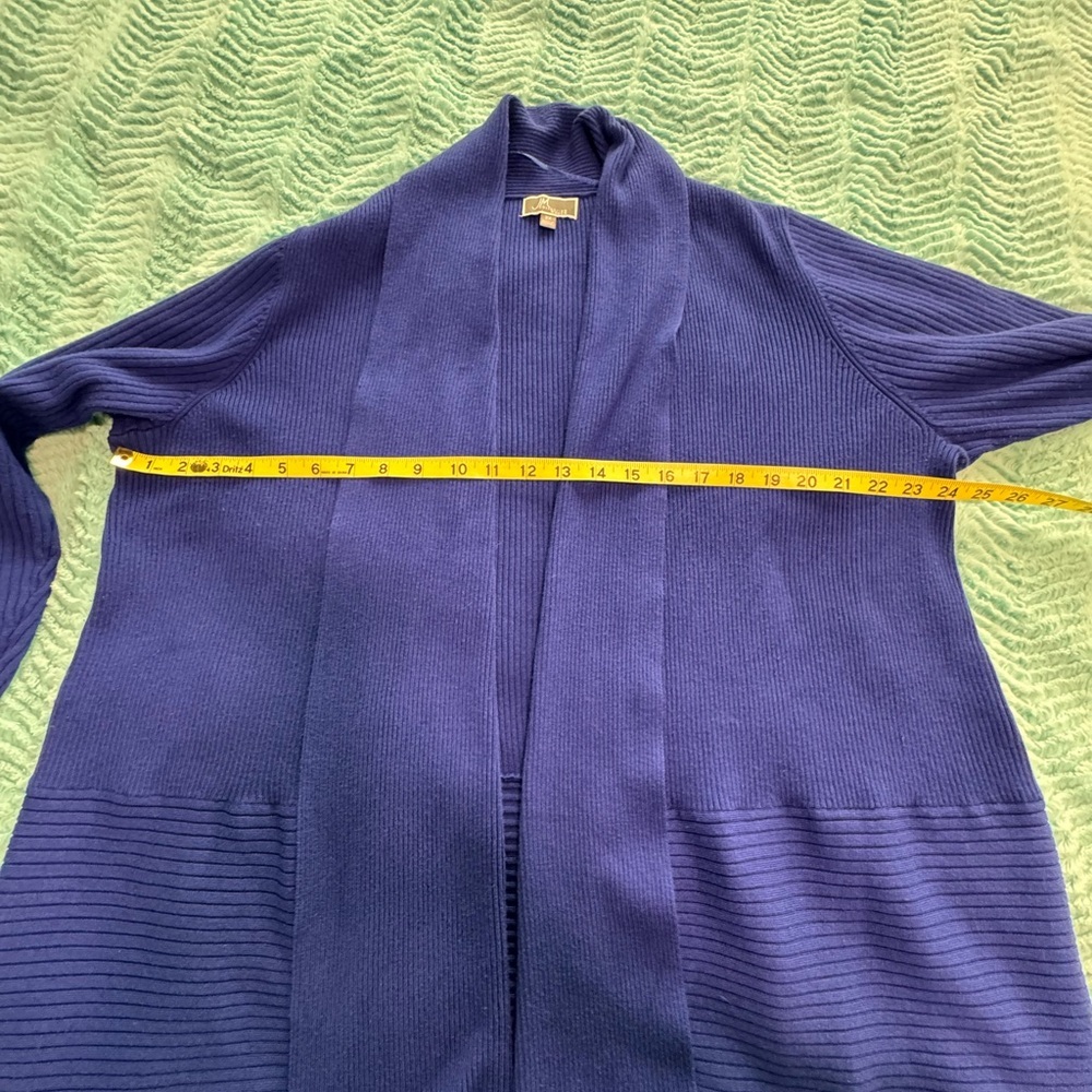 JM Collection Royal Blue Cardigan Sweater 3x​ - Picture 7 of 7